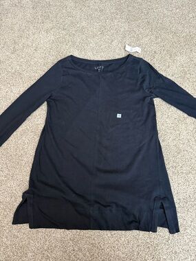 LOFT navy blue  Long Sleeve Tunic